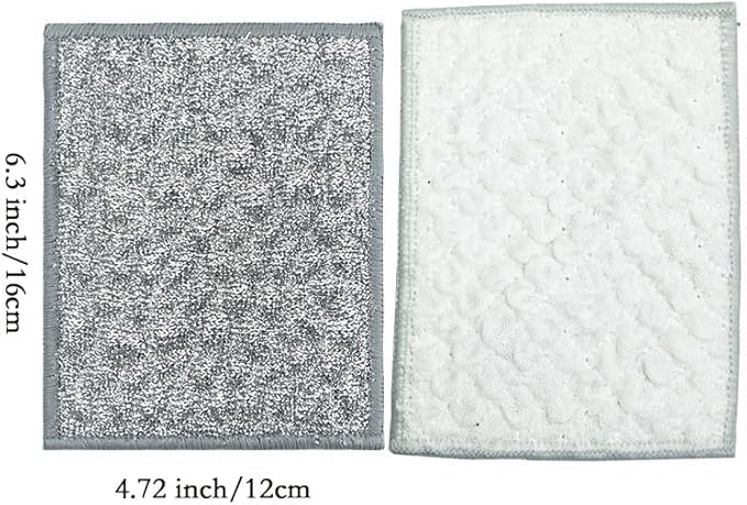 New Scratch-Resistant Multi-Functional Metal Wire Dish Cloth, Double-Sided for Wet and Dry use, Suitable for Washing Dishes, cookware, Sinks, stoves, and Kitchen Cleaning(2PCS)