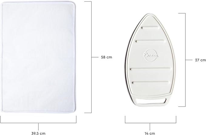 Encasa XO Ironing Board Cover and Pad 49"x18" - Free Silicone Iron Rest & Mesh Cloth - 4mm Felt, Wide Iron Board Cover with Padding - Heat Resistant, Non Slip Drawstring Wildflowers