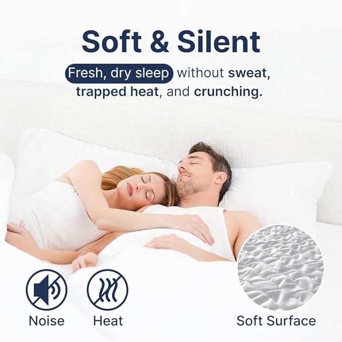 PAULATO BY GA.I.CO King Waterproof Mattress Protector – Mattress Cover for King Size Bed – Breathable Noiseless Hypoallergenic Machine Washable – Premium Quality Cover with Elasticised Edges