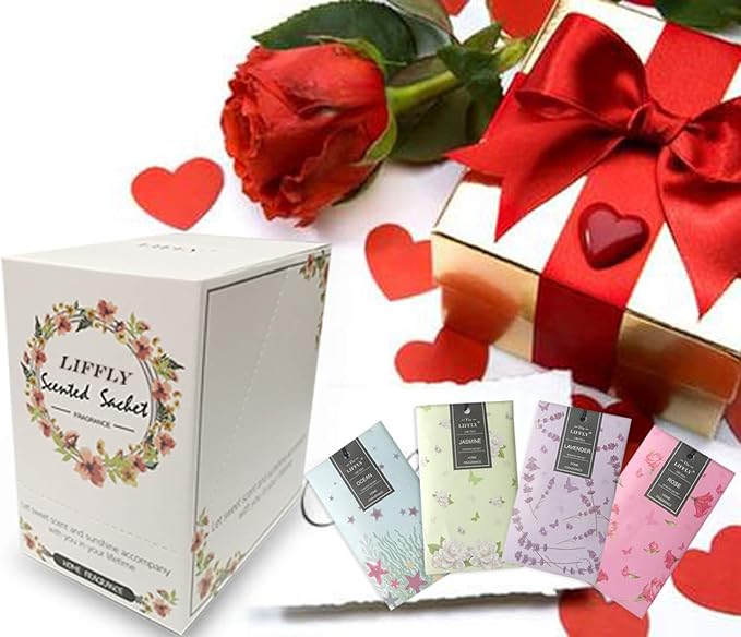 14 Packs Jasmine Scented Sachets for Drawers and Closets