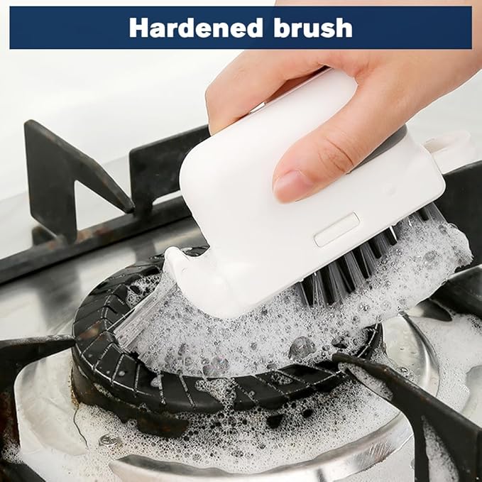 Window Cleaning Brush, 3-in-1 2025 New Magic Window Groove Cleaning Brush Set - Hand-Held Track Cleaner Tool for Sliding Doors, Window Sills, Tile Grout, Shutters, Deep Scrub Brush for Home (Orange)