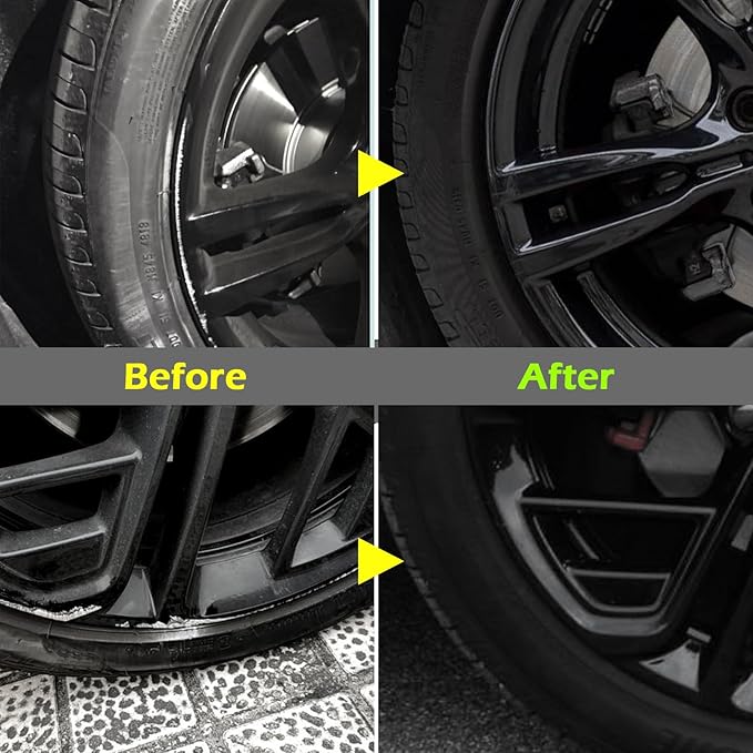 FOLLOWIN Gloss Black Rim Touch Up Paint for Cars, Wheel Rim Paint Repair Kit,Automotive Rim Scratch Repair,Repair Rim Curb Rash 1OZ(30ml)