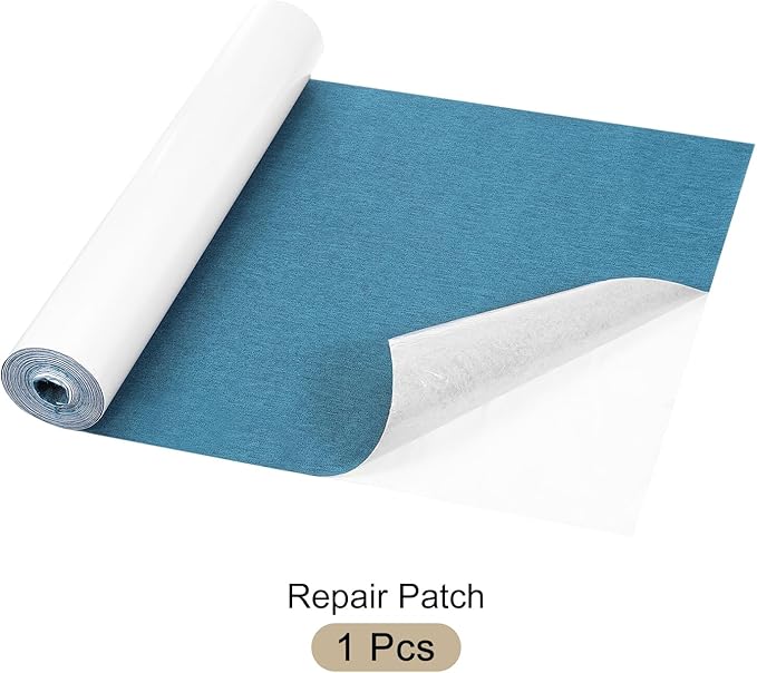 Repair Patches Repair Tape Self-Adhesive DIY Repair Patch Linen Gear Patch for Sofa, Furniture, Chair, Clothing,Tents,17x158 Inch,Dark Blue