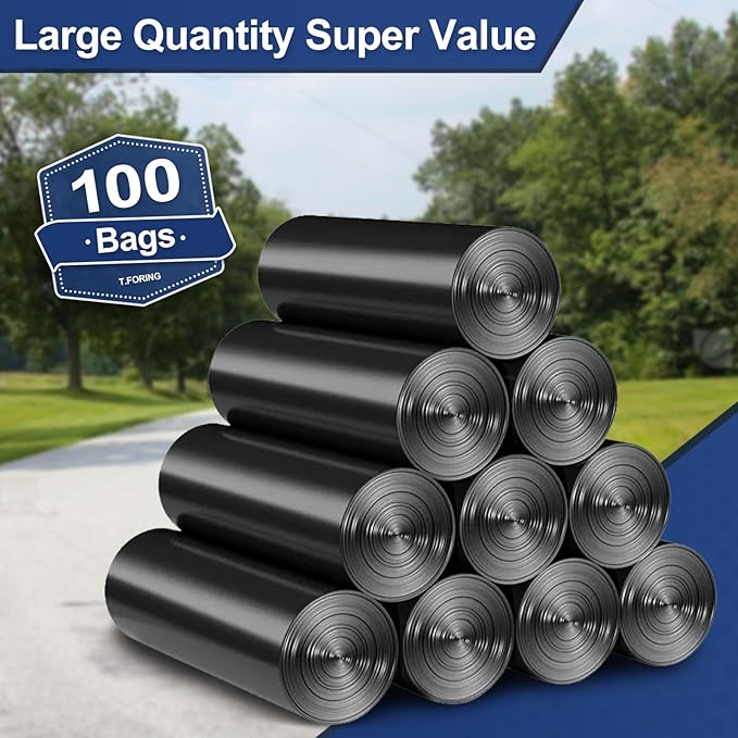 Large 40-45 Gallon Trash Bags Heavy Duty - 1.6 Mil Thick,39''x47'' Strong Black Garbage Bags Unscented 100 Count Trash Can Liners for Construction Industrial Yard Outdoor Commercial