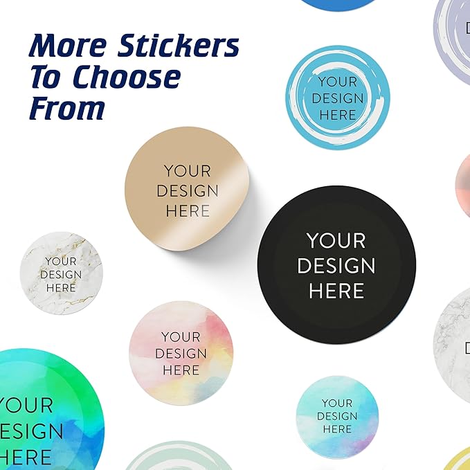 100 Custom Vinyl Stickers - Upload Your own Image, Text, Design, Logo - Personalized Logo Labels for Handmade, Packaging, Bottle, Jars, Candle, Brand Stickers (Brown, 1x1)