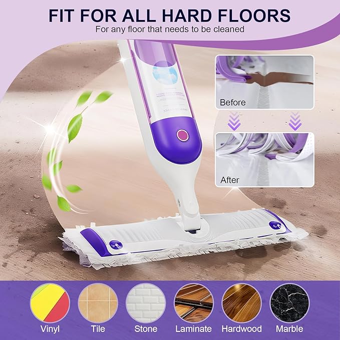 25 Pcs 5X Cleaning Power Mop Refills for Swiffer Power Mop, Unscented 14-Layer Thickened Disposable Mopping Pad Refills, for All Finished Floors