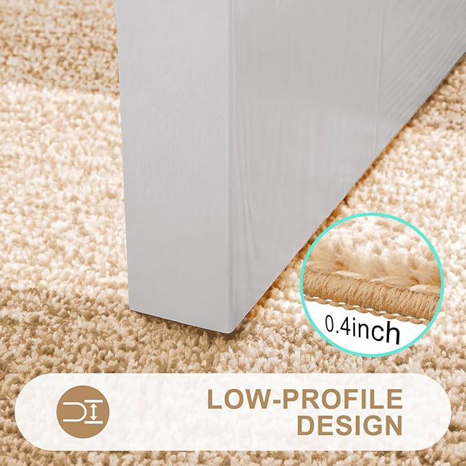 Kitinjoy Indoor Outdoor Door Mat, 40x32 Non-Slip Absorbent Dirt Trapper, Low-Profile Washable Inside Entrance Front Floor Mat, Sturdy Soft Entry Doormats for Entryway, Beige