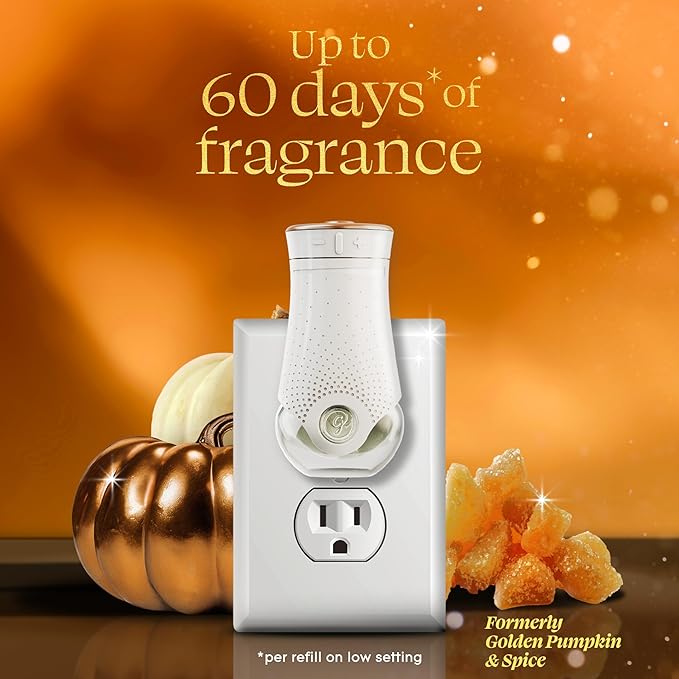 Glade PlugIns Refills Air Freshener, Pumpkin & Ginger, Scented and Essential Oils for Home and Bathroom, 0.67 Fl Oz, 10 Count