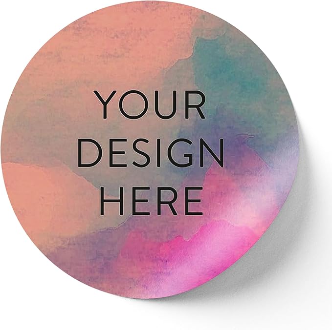 100 Custom Vinyl Stickers - Upload Your own Image, Text, Design, Logo - Personalized Logo Labels for Handmade, Packaging, Bottle, Jars, Candle, Brand Stickers (Rose, 1.5x1.5)