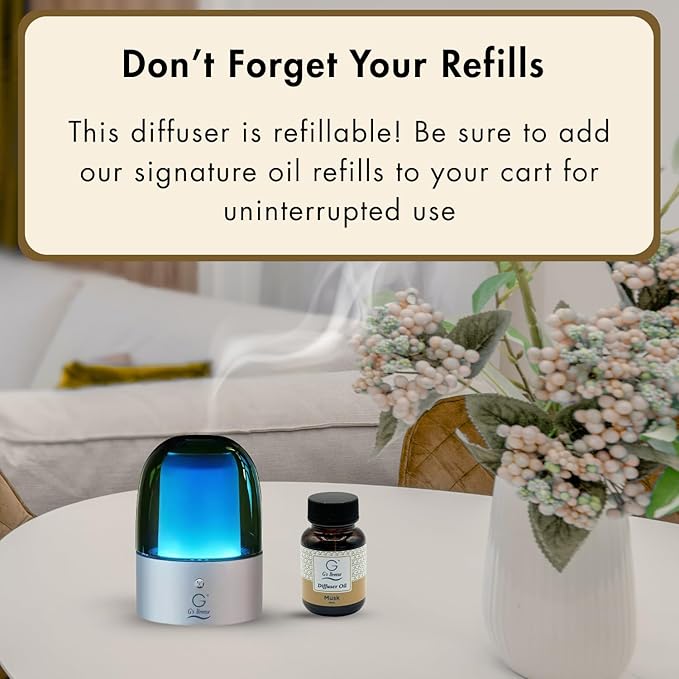 G’s Breeze Musk Diffuser Oil Refill – Warm, Rich & Soothing Musk Scent – Ideal for Bedrooms, Living Rooms, Offices & More – Elevate Your Space with a Timeless Aroma – 60 ML