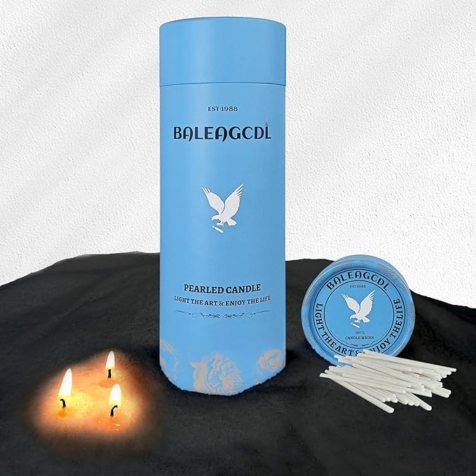 Unscented Black Pearled Candle 18oz Luxury Sand Candle Granulated Wax - 30 Cotton Wicks – Wax for Candle Making Decorative Candles Smooth and Clean Burning Lasts up to 120 Hours