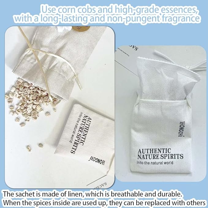 6-Pack Fresh Scented Sachet Packet, Air Freshener Bags for Drawers, Closets, Cars, Long Lasting Home Fragrance, English Pear Freesia and Lavender
