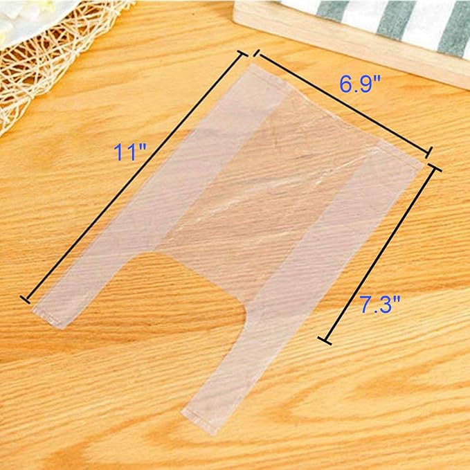 Mini Trash Bags 1.6 Liter/0.4 Gal- 200 Count Tiny Clear Trash Can Liners for Countertop, Desktop, Makeup & Kitchen Scrap Bags | Leakproof Small Plastic Bags with Handles