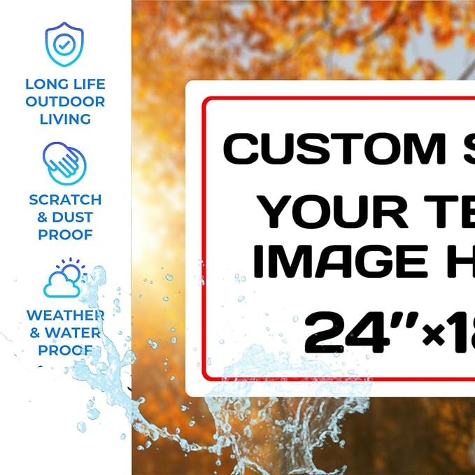 Personalized signs,Aluminum Weatherproof Metal Sign,Optional reflective,Personalized Text And picture Here,for garden, door sign, business,factory
