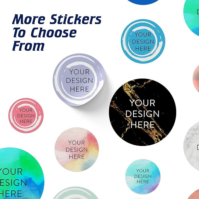 100 Custom Vinyl Stickers - Upload Your own Image, Text, Design, Logo - Personalized Logo Labels for Handmade, Packaging, Bottle, Jars, Candle, Brand Stickers (Lavender Swirls, 2x2)