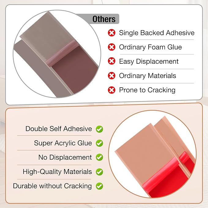 Floor Transition Strip Self Adhesive Vinyl Door Threshold for Doorways Carpet Edging Trim Overlap Edge Reducer for Laminate Floor, Carpet, Tile (Yellow Oak Grain, 1/5" to 2/5", 6.6Ft)