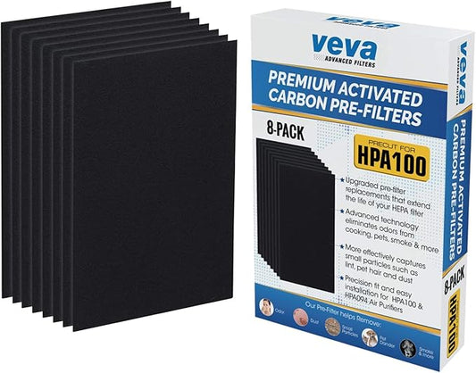 HPA100 Pre-Filters Replacement for Honeywell Air Purifier - 8 Pack - HRF-A100 Filter A Compatible w/ HPA100, 104, 105, 090, 094