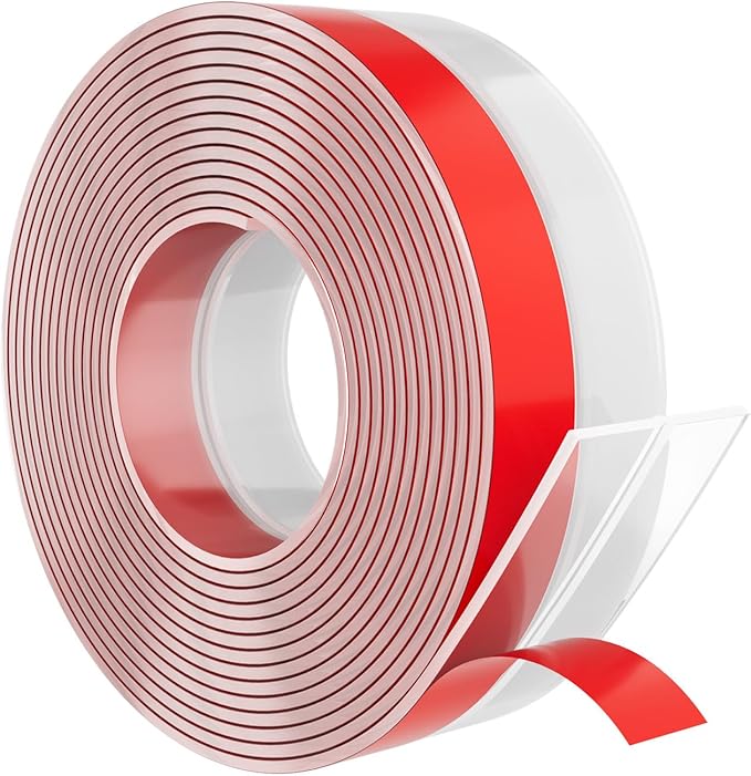 Heavy-Duty 20 ft x 2 in Weather Stripping, Door Draft Stopper Silicone Seal Strip for House and Glass Shower Doors for Collision and Side Gaps of Door and Windows, Clear