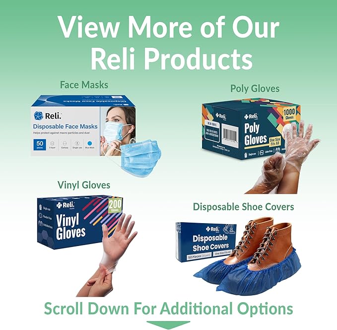 Reli. Toilet Seat Covers (2000 Pcs, 8 Packs of 250) | Disposable Toilet Seat Cover - Flushable - 14x16" (Half-Fold) | Paper Liners for Restroom, Bathroom, Travel, Camping, Kids Potty Training