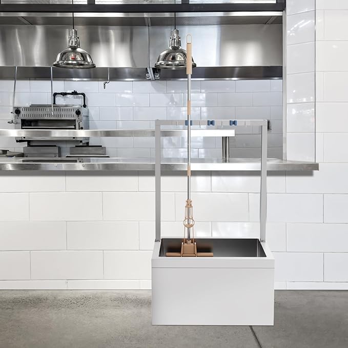 TONGMO Stainless Steel Floor Mop Sink, Mop sink with Cleaning Tool Rack | 19" x 22" x 12"