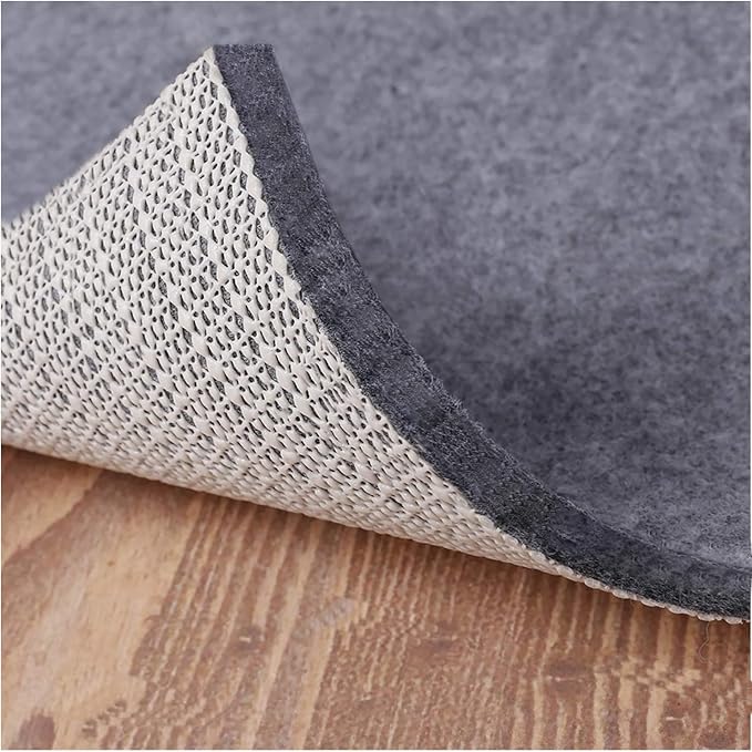 Non Slip Rug Pad Grippers - 6x9, 1/4" Thick, Felt + Rubber Double Layers Area Carpet Mat Tap, Provides Protection and Cushioning for Hardwood or Tile Floors