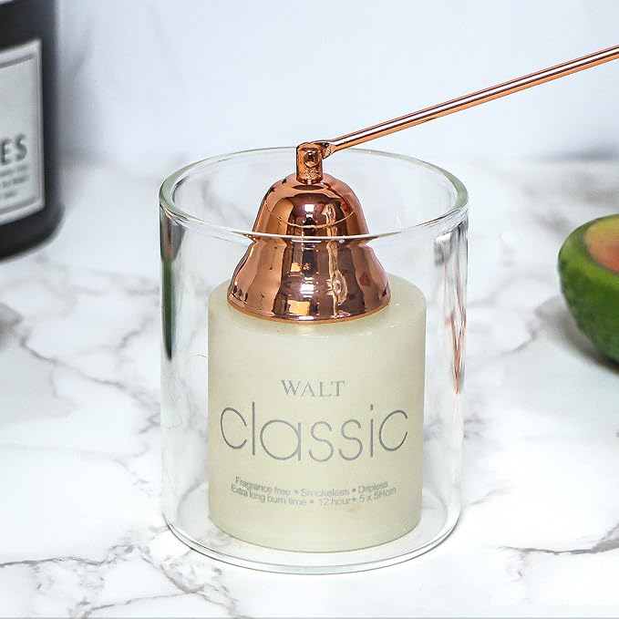 Lsnisni 4 in 1 Candle Accessory Set - Wick Cutter, Snuffer, Dipper & Electric Lighter - Gifts for Candle Lovers (Champagne)