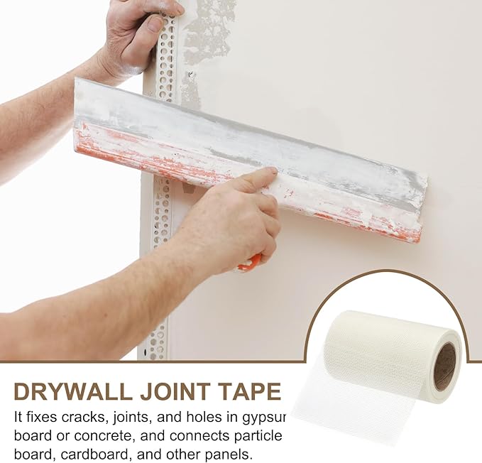PATIKIL Drywall Repair Mesh Tape, 8 inch x 82 ft Fiberglass Repair Patch Self-Adhesive Dry Wall Joint Tape 12 Mesh Wall Hole Crack and Seam Patch, White
