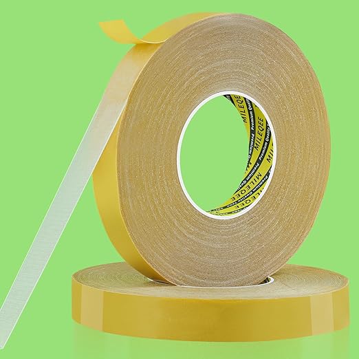 2Pack Double Sided Tape Heavy Duty, 1in x 164FT (328FT Total), Extra Large Universal High Tack Mounting Tape, Strong Wall Adhesive Strips Fiberglass Mesh, Sticky Clear Tape, Poster Decor