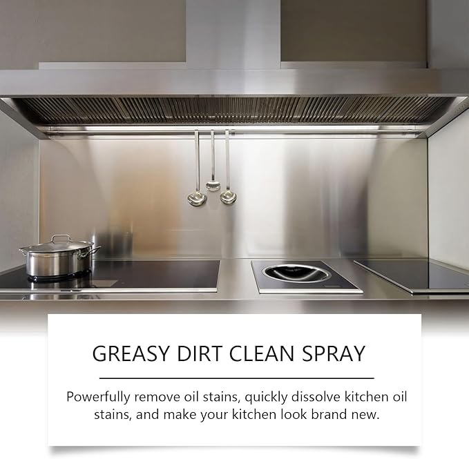 Multifunctional Powerful Kitchen Foam Cleaner, Rotateepic Foam Cleaner, Greasy Dirt Clean Spray, All-Purpose Heavy Duty Degreaser Cleaning Spray for Oven, Stove and Range Hood (1pcs)