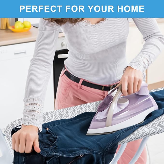 Dalykate Ironing Board Cover and Pad, 15" x 54", Thick Padding, Elastic Edge, Scorch & Stain Resistant, Includes Fasteners & Mesh Cloth