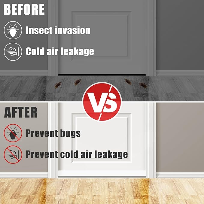 Draft Seal Tape for Doors and Windows 2 in x 10 Ft Silicone Weather Stripping Extra Thick 2mm Door Seal Strip with Strong Adhesive Draft Insulation Stopper Side Seal - Clear