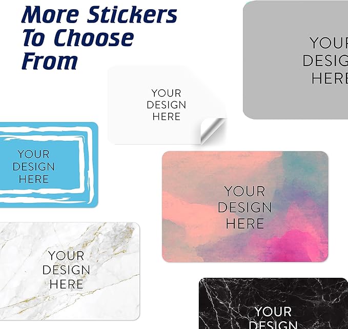 5-1000 Custom Vinyl Stickers - Upload Your own Image, Text, Design, Logo - Personalized Logo Labels for Handmade, Packaging, Bottle, Jars, Candle, Brand Stickers (White, 6x4)
