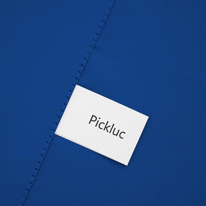 Pickluc Cafe Curtain (Half Window Tier Curtain) 30 Inches Long, Rod Pocket Kitchen Curtain, Short Blackout Curtain for Small Window, 2 Panels, 30" Wide and 30" Length, Blue