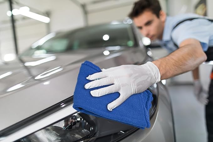 Cotton Shop Towels - Pack of 50 Cleaning Rags 12'' x 14'' - Super Soft and Absorbent Shop Rags for House - Multipurpose Cleaning Towels for Automobiles, Industries, Garage