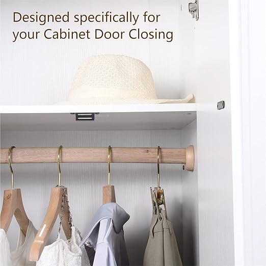 Mousike Cabinet Magnets Magnetic Door Catch Stainless Steel Door Magnet for Kitchen Bathroom Cupboard Wardrobe Closet Closures Cabinet Door Drawer Latch 20 lbs (Black 8Pack)