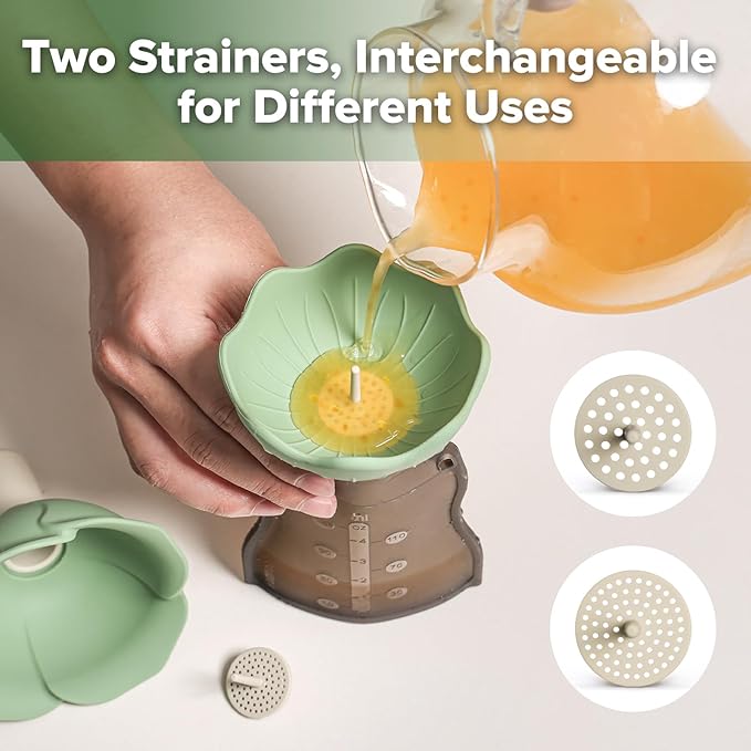 Haakaa Silicone Flower Funnel Set – Small Funnels for Filling Small Bottles, Funnels for Kitchen Use Filling Bottles, Kitchen Funnel Set, Kitchen Gadgets Accessories
