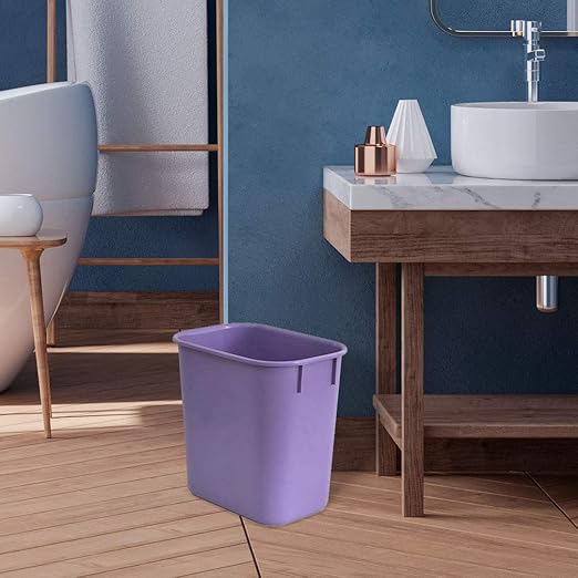 Acrimet Wastebasket, Deskside Bin, 3.25 Gallon/13 Quart/ 12 Liter (Plastic) (Purple Color) (Set of 4)