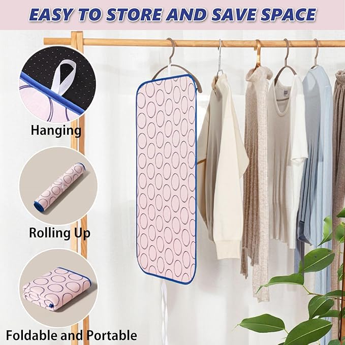 Portable Ironing Mat for Table Top Iron Pad for Countertop Thick Ironing Blanket Over The Door Steamer Pad Washer Dryer Heat Resistant Mat Travel Ironing Board (Large 47.2"x23.6")