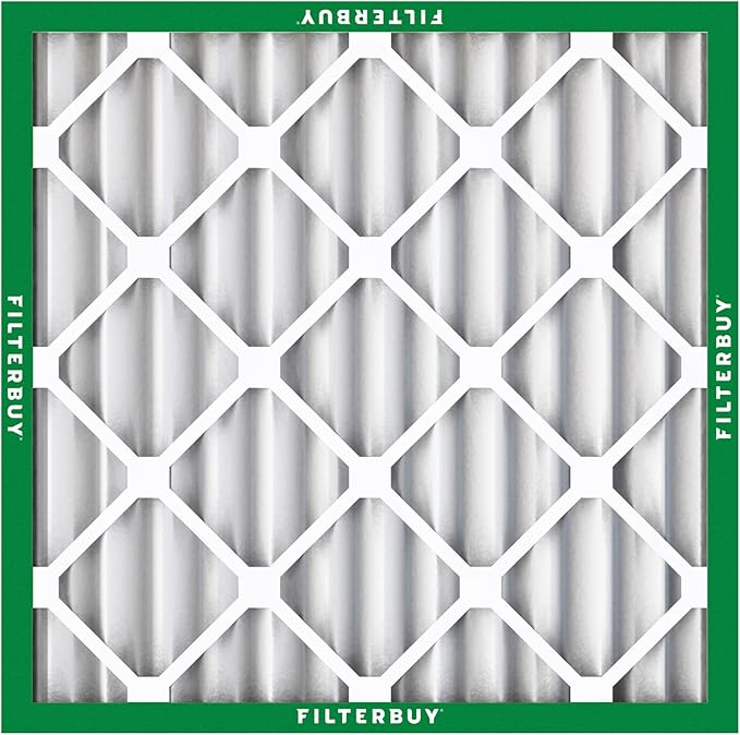 Filterbuy 18x18x2 Air Filter MERV 8 (MPR 700) Dust Defense Replacement (6-Pack), Electrostatic Pleated HVAC AC Furnace Filters, Made in USA (Actual Size: 17.75 x 17.75 x 1.75)