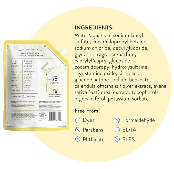 J.R. Watkins Liquid Hand Soap Lemon Refill, 34 Fl Oz