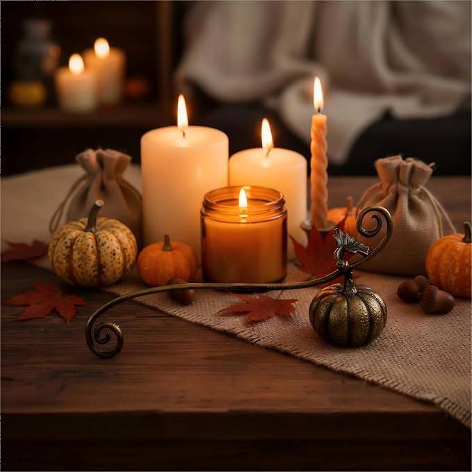 ZOOYOO Candle Snuffer,Vintage Candle Extinguisher Snuffers with Long Handle,Pumpkin Candle Tool for Putting Out Extinguishing Candle Wick Flame Safely