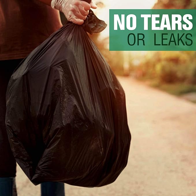Tasker 65 Gallon Trash Bags Heavy Duty | 120 Count | Extra Large 64 Gallon Trash Bags for Toter | Garbage Bag 65 Gallon Trash Can Liners