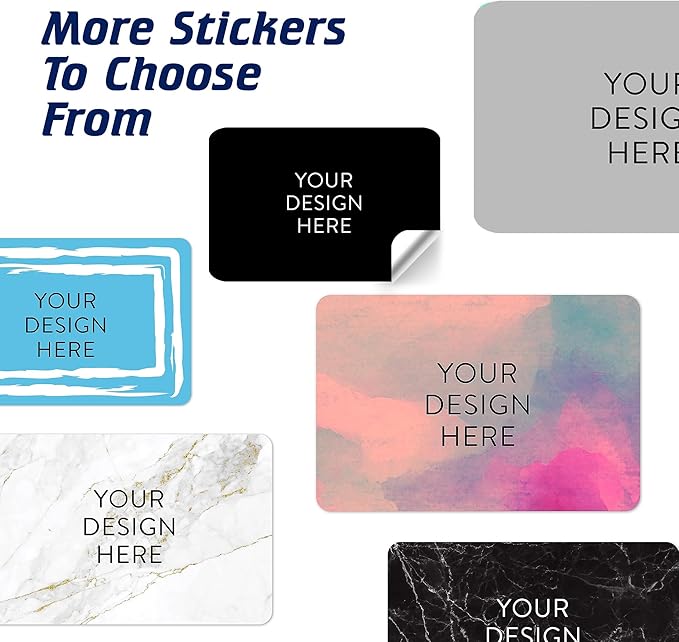 5-1000 Custom Vinyl Stickers - Upload Your own Image, Text, Design, Logo - Personalized Logo Labels for Handmade, Packaging, Bottle, Jars, Candle, Brand Stickers (Black, 6x4)
