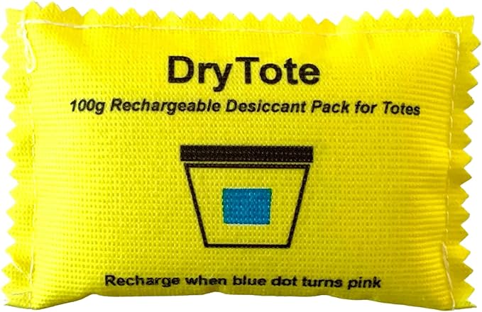 100g Rechargeable Desiccant Pack of 50 - Moisture Absorbing Bag - Silica Gel Desiccant Dehumidifier for Storage Bins and Totes