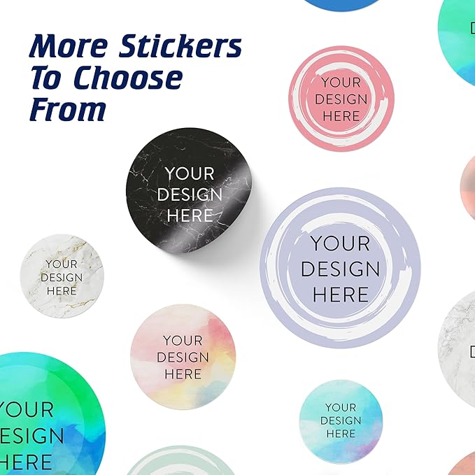 100 Custom Vinyl Stickers - Upload Your own Image, Text, Design, Logo - Personalized Logo Labels for Handmade, Packaging, Bottle, Jars, Candle, Brand Stickers (Lavender Swirls, 6x6)