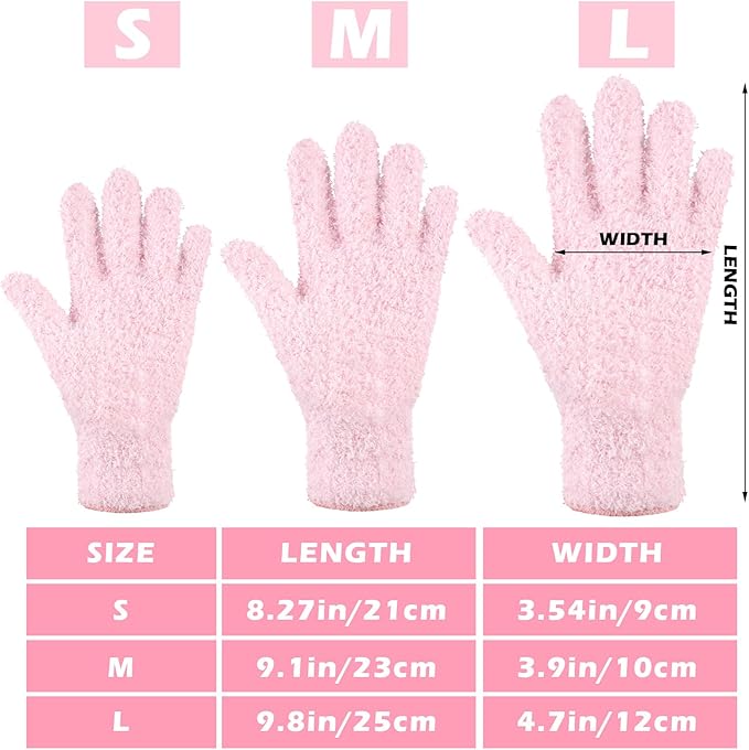 Patelai 3 Pairs Microfiber Plant Dusting Gloves Leaf Cleaning Gloves for Indoor Plants, Blinds, Furniture, House(Medium,Green Yellow, Water Blue, Pink)