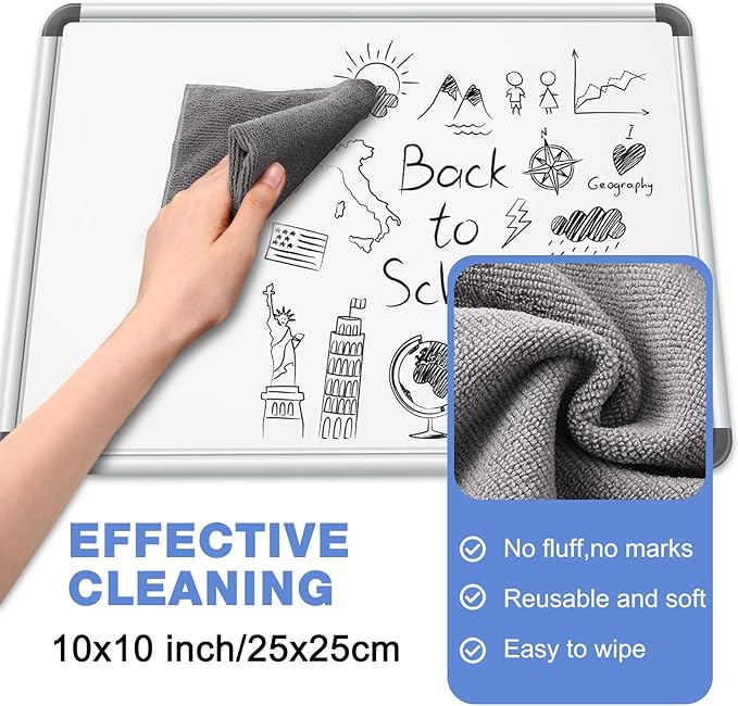 24 Pack Non-toxic Whiteboard Cleaner 8.5fl oz Dry Erase Board Cleaner with 12 Cloths Non-toxic Dry Erase Cleaning Spray Removes Stubborn Marks from Whiteboards