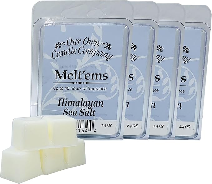 Our Own Candle Company Premium Wax Melt, Himalayan Sea Salt Scent, 6 Cubes, 2.4 oz (4 Pack)