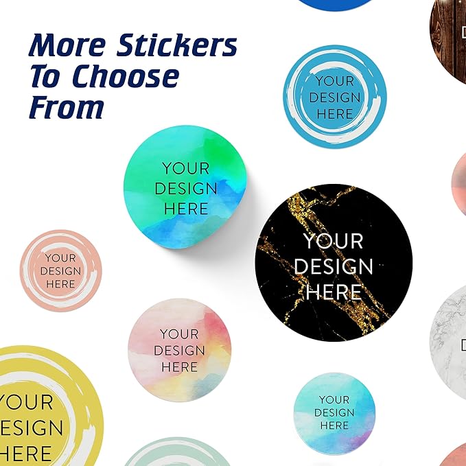 100 Custom Vinyl Stickers - Upload Your own Image, Text, Design, Logo - Personalized Logo Labels for Handmade, Packaging, Bottle, Jars, Candle, Brand Stickers (Blue Green, 3x3)