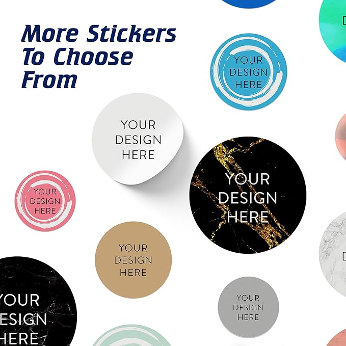 5-1000 Custom Vinyl Stickers - Upload Your own Image, Text, Design, Logo - Personalized Logo Labels for Handmade, Packaging, Bottle, Jars, Candle, Brand Stickers (White, 2x2)